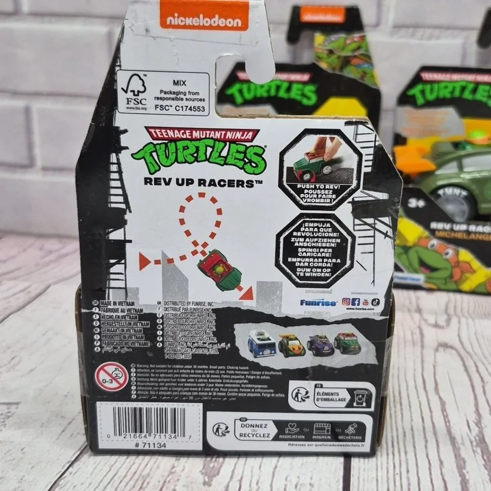 Teenage Mutant Ninja Turtles Rev Up Racers‎ Complete Set Of 4, Sealed New